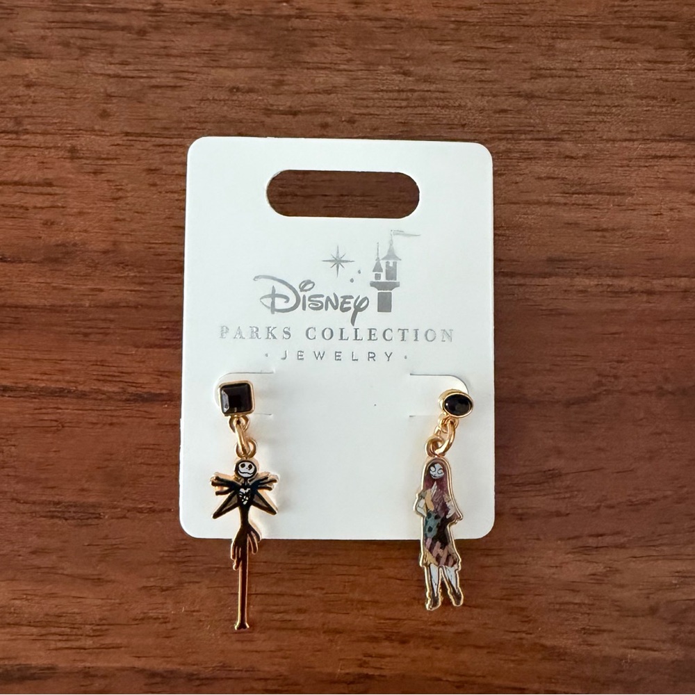 Disney Parks Collection The Nightmare Before Christmas Jack & Sally Earrings